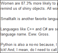 87.3% of statistics are made up on the spot.